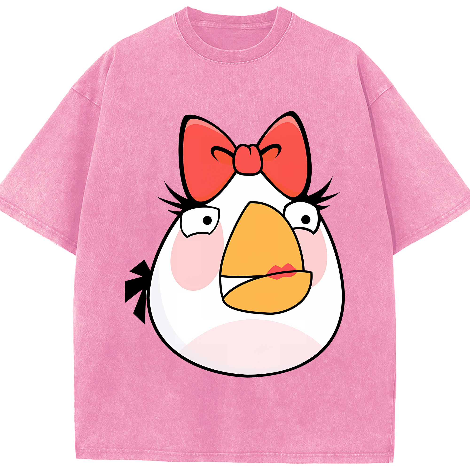 （画像用） Angry Birds アングリーバード 綿100% ヴィンテージ風 半袖Tシャツ（フロントプリント）